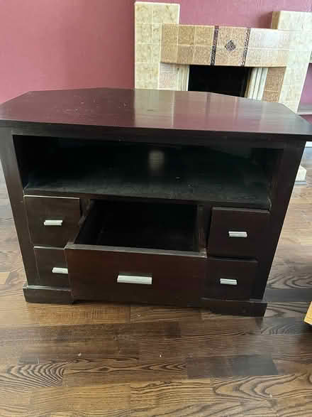 Photo of free Dark wood tv unit (Stevenage SG1) #2