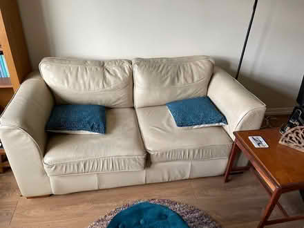 Photo of free Leather sofabed (Hitchin Ninesprings.) #1