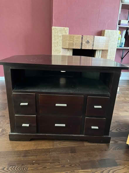 Photo of free Dark wood tv unit (Stevenage SG1) #3