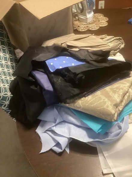 Photo of free Box of miscellaneous fabrics (Odenton) #1