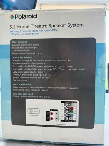 Photo of free Polaroid 5.1 Theatre Speaker System (MK14 Great Linford) #2