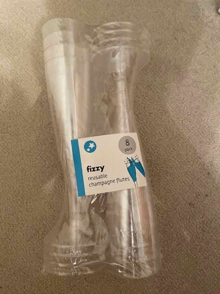 Photo of free 8 reusable plastic champagne flutes (Walstead RH16) #1