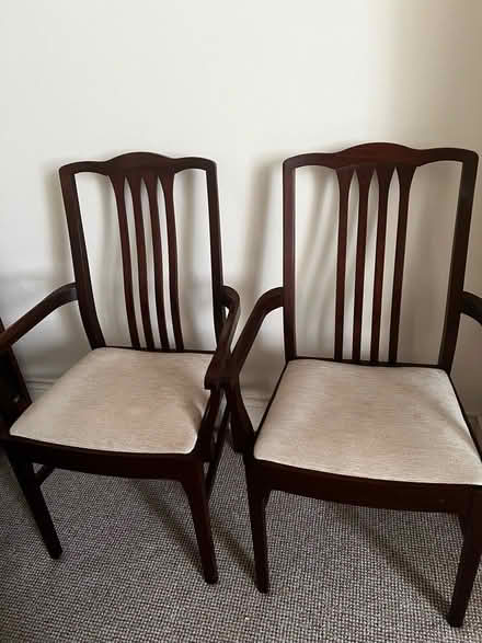 Photo of free 2 Dining chairs with hand rest (Gateshead NE8) #1