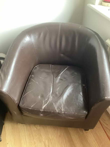 Photo of free Costco Large leather tub chair (Wickford) #2