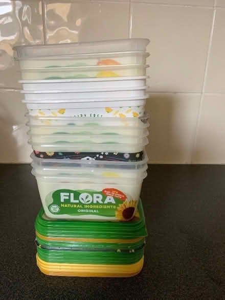 Photo of free Margarine tubs with lids (Hailsham BN27) #1