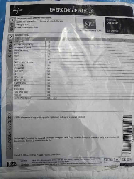 Photo of free Emergency birth kit (M2J1Y3) #1