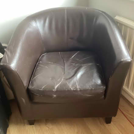 Photo of free Costco Large leather tub chair (Wickford) #1