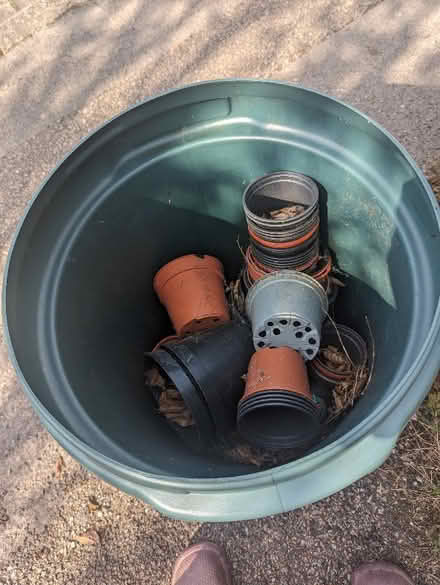 Photo of free Bin full of assorted flowerpots (Headington OX3) #1
