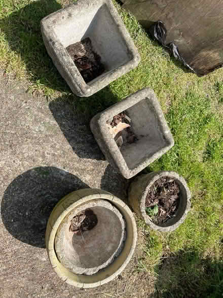Photo of free 5 Very Heavy Garden Pots (CT14) #2