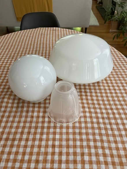 Photo of free Three glass light shades (Highland Park) #1