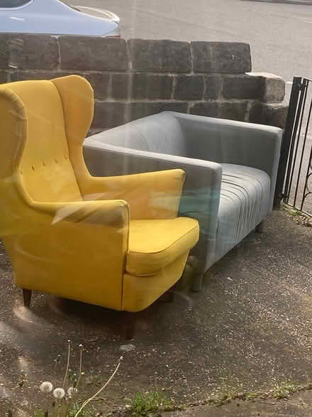 Photo of free Small grey ikea sofa (Sheffield S8 off Gleadless rd) #4