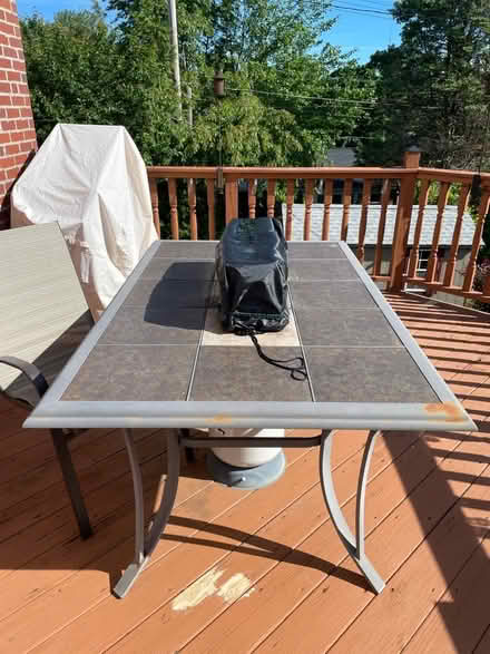 Photo of free Deck Patio table w/ Ceramic tiles (Catonsville) #1