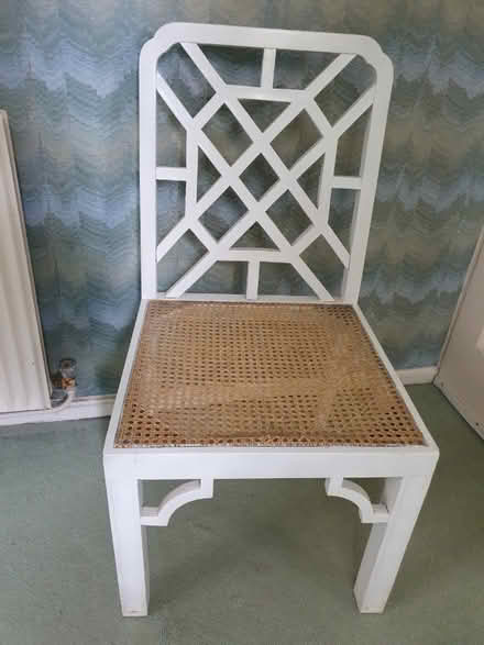 Photo of free White wicker chair - collect 12 May (Little Bookham KT23) #1