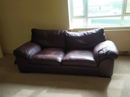 Photo of free 2 beautiful brown leather sofas (N3) #1