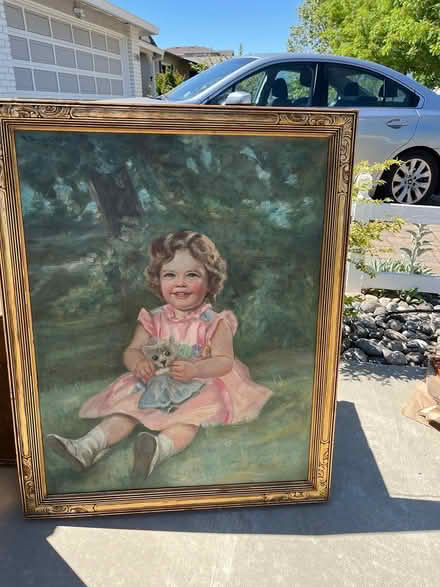 Photo of free Hand painted girl w/wood frame (West San Jose) #1