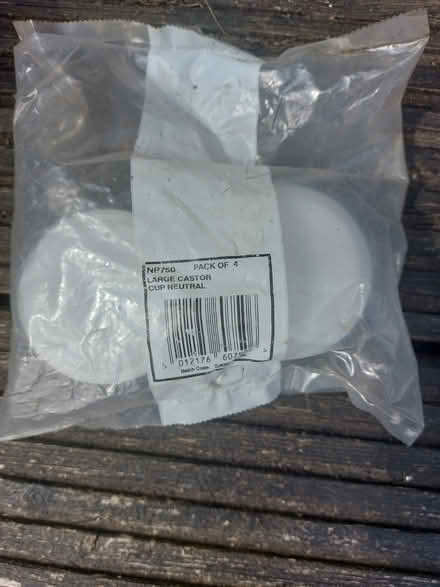 Photo of free X4 white castors (Murrow) #1