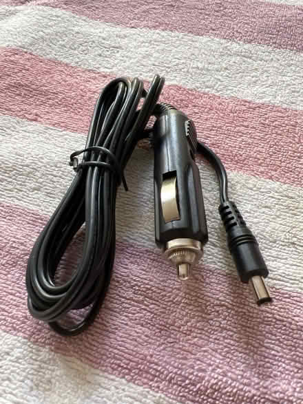 Photo of free Car cigarette lighter to jack plug type charging lead (Haylands Way MK41) #1