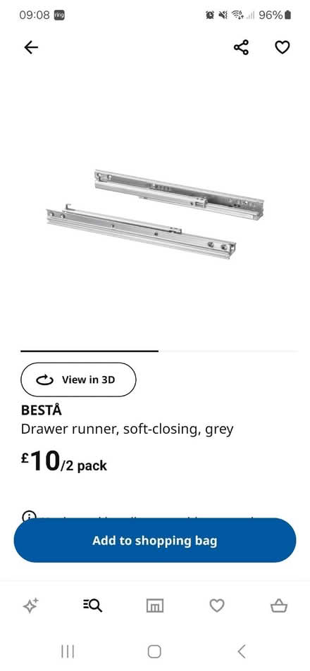 Photo of free Ikea Besta Drawer Runners (Blackhorse BS16) #1