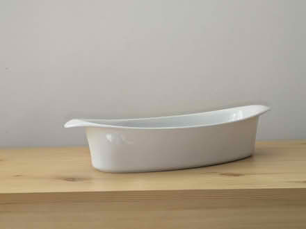 Photo of free Plain white casserole dish (Mossley Hill L18) #1