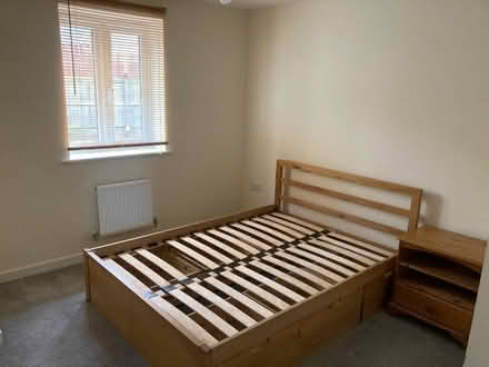 Photo of free Double bed with storage boxes (The Hewletts GL52) #1