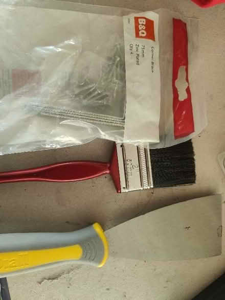 Photo of free 75mm corner braces a new 2" brush and a pallet knife (Lightpill GL5) #1