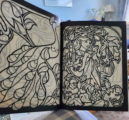 Photo of free Art nouveau stained glass colouring book (Drylaw EH4) #1