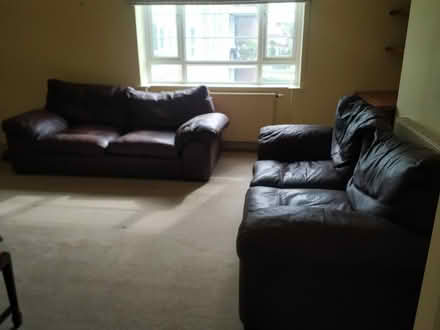 Photo of free 2 beautiful brown leather sofas (N3) #3