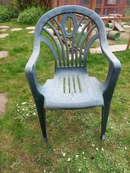 Photo of free Green Plastic Garden chairs x 4 (Felpham (PO22)) #1