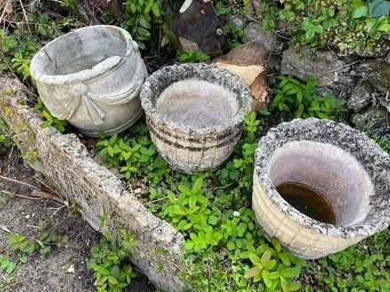 Photo of free 3 heavy stone type plant pots (BA2) #2