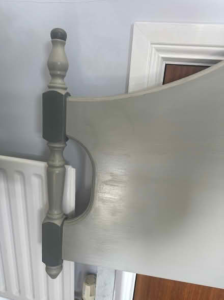 Photo of free Double bed grey headboard (Lurgan) #2