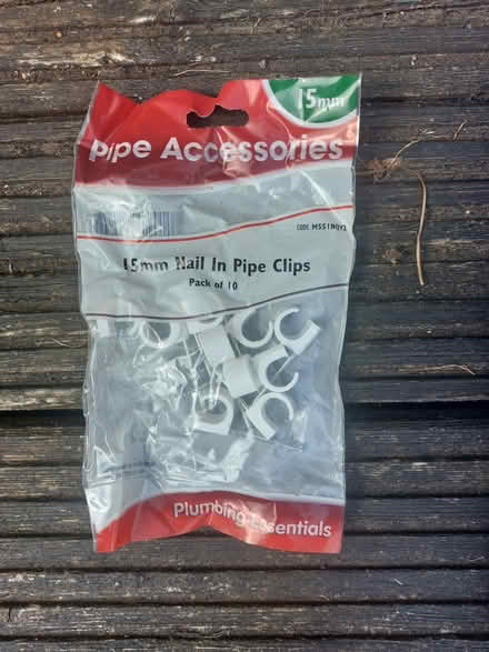 Photo of free 15mm nail in pipe clips (Murrow) #1