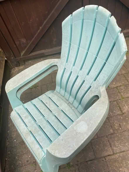 Photo of free 2 plastic Adirondack garden chairs (GL1) #2