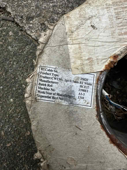 Photo of free BT Phone cable reel (Kendal) #2