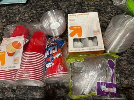 Photo of free Plastic party cups, utensils (Eagle Hill) #1
