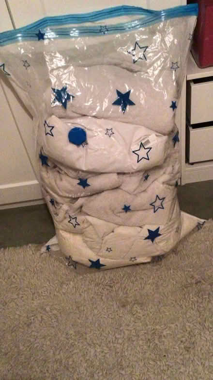 Photo of free Used white bath towels and feather pillows (Chiswick Ground W4) #2