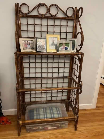 Photo of free Rattan Baker's Rack (North Medford) #1