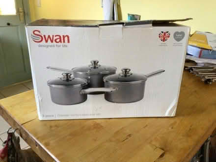 Photo of free Set of 3 Steel Saucepans (Weston Rhyn SY10) #1