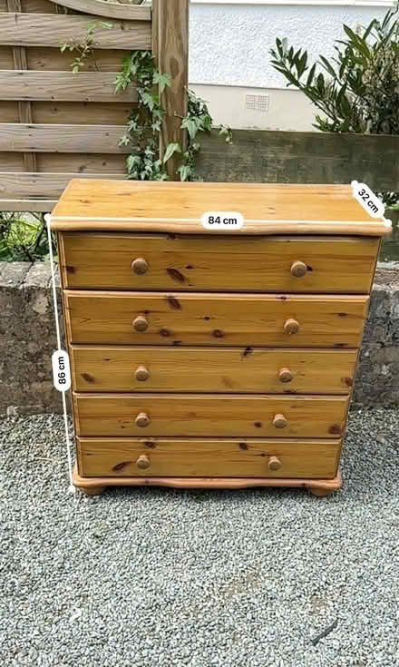 Photo of free Pine chest of drawers (Kendal) #1