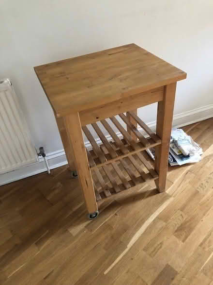 Photo of free Oak kitchen trolley (Battersea SW11) #1
