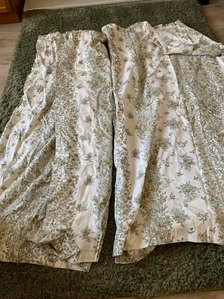 Photo of free Green and cream floral curtains (Innsworth GL3) #1