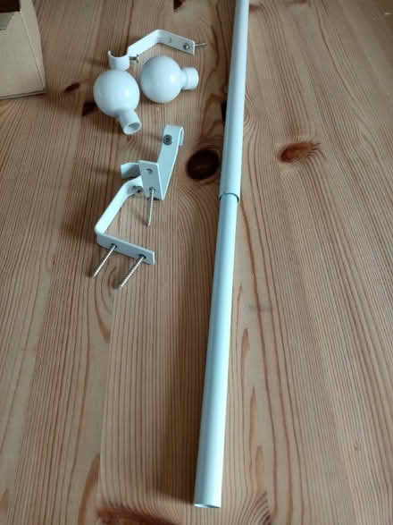 Photo of free White curtain pole (Ely CB6) #1
