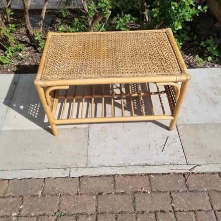 Photo of free Wicker table (Barnard's Green WR14) #1