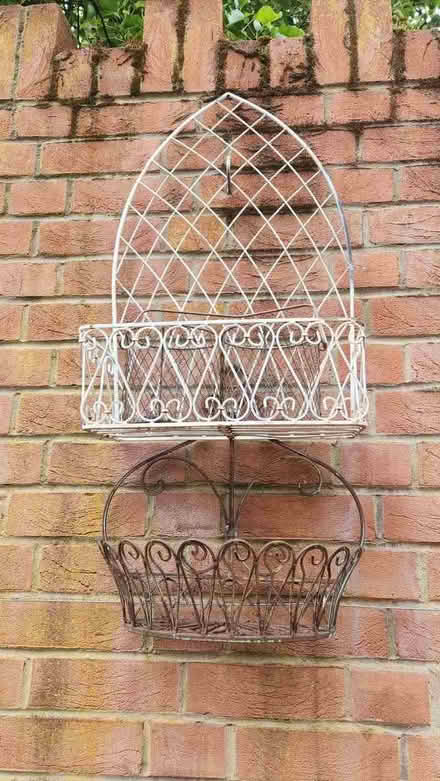 Photo of free Metal hangers for wall baskets or pots - garden (Higham Lane TN11) #1