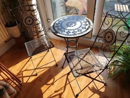Photo of free Patio mosaic table and 2 chairs (SE1) #1