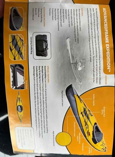 Photo of free Inflatable kayak (needs patch) (W Wash park) #1