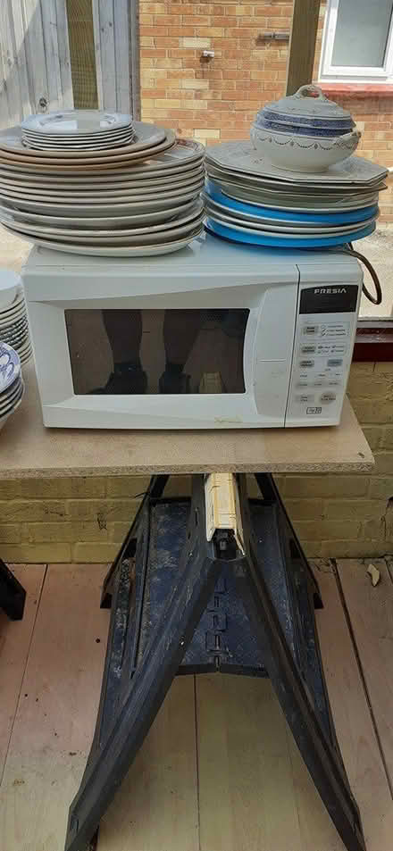 Photo of free Microwave and crockery (Holland on Sea) #1