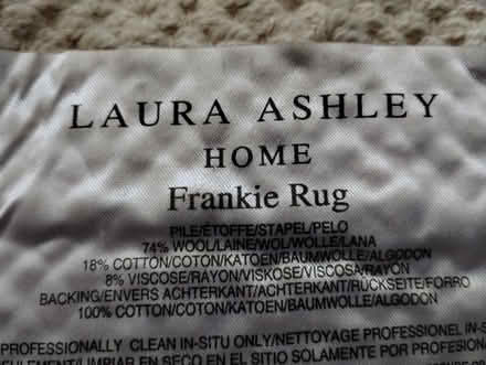Photo of free Laura Ashley Wool Rug (Bathampton) #3