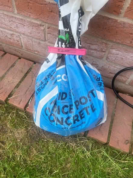 Photo of free 3/4 bag of fence post concrete (Woodlaithes village S66) #1