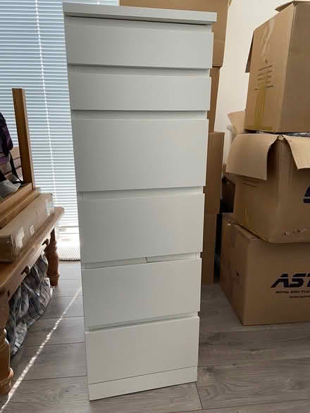 Photo of free Tall white Drawers (Paignton) #2