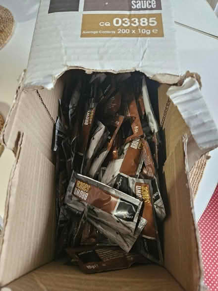 Photo of free 10g packs of brown sauce (CO1 Newtown) #1